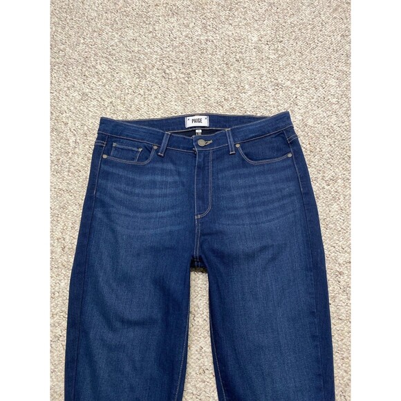 32 Paige High-Rise Dark Wash Hoxton Ankle Skinny - Picture 3 of 9